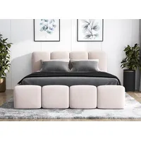 A&j möbelland Polsterbett DONA- OM mit Bettkasten und Lattenrost