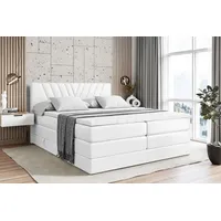 Altdecor Boxspringbett Weiß Hochglanz, Höhe ca. 20 cm, 120x200