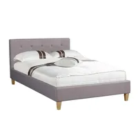 CARO-Möbel Polsterbett Adele Bett mit Stoff in grau 120x200