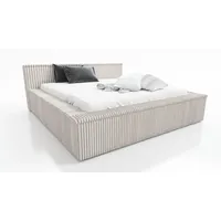 Mebloland Polsterbett Hellbraun, Textil, 180x200 cm, Schlafzimmer, Betten, Polsterbetten