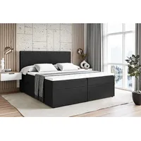 Altdecor Boxbett, Schwarz, Höhe ca. 20 cm, 180x200 cm,