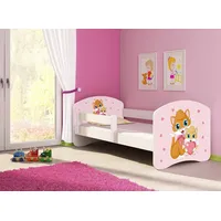 Clamaro Kinderbett, Babybett 70x140, 80x160, 80x180cm Juniorbett, Kind, Motiv,