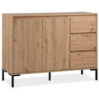 Möbelando Kommode Korsika in Dekor Artisan Oak. Abmessungen (BxHxT)