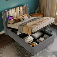 Lanki international gmbh Odikalo Polsterbett Jugendbett Leselicht USB-Lade Stauraum