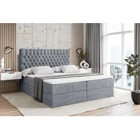 Altdecor Boxbett, Grau, Höhe ca. 21 cm, 140x200 cm,