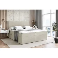 Altdecor Boxbett, Beige, Höhe ca. 20 cm, 180x200 cm,