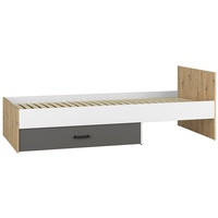 Lomadox Jugendzimmer Bett inkl. Lattenrost FYLI-131 in Artisan Eiche