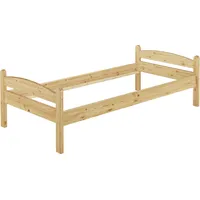 Erst-Holz Einzelbett Massivholz 90x200 Jugenbett Kiefer natur Bettgestell ohne