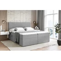 Altdecor Boxbett, Grau, Höhe ca. 20 cm, 140x200 cm,