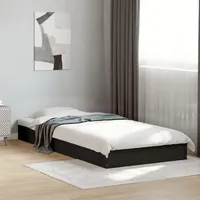 VidaXL Bettgestell Schwarz 75x190 cm Holzwerkstoff