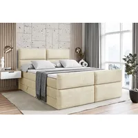 Altdecor Boxspringbett Beige, Höhe ca. 20 cm, 140x200 cm,