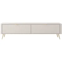 Mirjan24 Lante 200 2D Lowboard 200x52x38 cm Beige PVC/MDF/Melamin/Holzwerkstoff