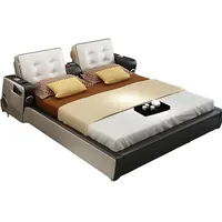 Aea Bett Multifunktion 180 x 200 cm Kunstleder schwarz