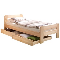 TICAA Einzelbett Bert 100x200 Natur | Naturbelassen