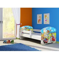Clamaro Kinderbett, Babybett 70x140, 80x160, 80x180cm Juniorbett, Kind, Motiv,