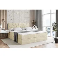 Altdecor Boxbett, Beige, Höhe ca. 20 cm, 200x200 cm,