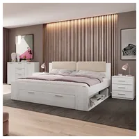 Lomadox Schlafzimmer Komplett Set GRAZ-83 mit Doppelbett und Schubkasten