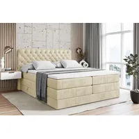 Altdecor Boxspringbett Beige, Höhe ca. 20 cm, 160x200 cm,