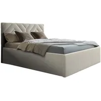 Mirjan24 Polsterbett Azzuro, Bett mit Bettkasten, Polsterkopfteil, Gasdruckfeder und