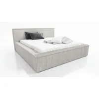 Mebloland Polsterbett Grau, Textil, 180x200 cm, Schlafzimmer, Betten, Polsterbetten