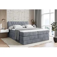 Altdecor Boxspringbett Grau, Höhe ca. 20 cm, 120x200 cm,