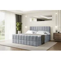 Altdecor Boxbett, Grau, Höhe ca. 20 cm, 200x200 cm,