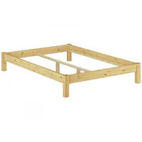 Erst-Holz Bettgestell Kiefer natur Doppelbett 140x200 Futon Massivholzbett ohne