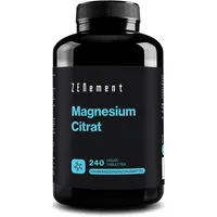 Zenement Magnesium Citrat, 240 Vegan Tabletten | aus Magnesiumzitrat