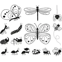 Heyda Motivstempel-Set Insekten