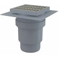 Alcaplast APV Bodenablauf | Duschablauf mit Siphon DN100 Edelstahlrost