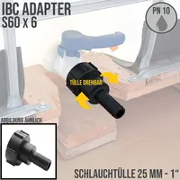 IBC Container-Adapter m. drehbarem Stutzen, PP, IBC IG 2"