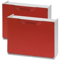 Wellhome Schuhregale, Polypropylen, Rot, 2 Stück