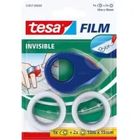 Tesa INVISIBLE, 19mm/10m, 2 Stück, mit Mini-Abroller (57857)