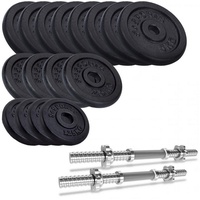 ScSPORTS ScSPORTS® Kurzhantel Set 60 kg 30mm Kurzhantelset Gusseisen