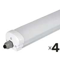 V-Tac LED-Feuchtraum-Wannenleuchte, 36W, 4320lm, 4500K, 1200mm, 4 Stk