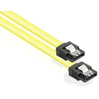 Good Connections SATA Anschlusskabel 0,5m 6Gb/s mit Metallclip gelb