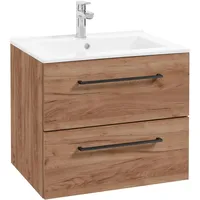 WELLTIME Waschtisch »Palermo«, Badmöbel inkl. Waschbecken, Breite 60cm braun