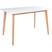 VCM ebuy24 Voos Esszimmertisch in Weiss und Natur