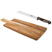 Tramontina Geschenkset Schneidebrett Teak inkl. Brotmesser