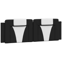 VidaXL Kopfteil-Kissen "Viana" Schwarz und Weiß 160 cm Kunstleder