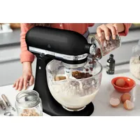 KitchenAid Artisan 5KSM175 Onyx Schwarz Glasset mit Glasschüssel