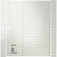 Leitz Zahlenregister 1-20 A4 Grau 20 St.