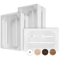 Creative Deco 3 x Kleine Holzkiste Weiß | 30
