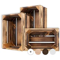 Creative Deco 3 x Kleine Holzkiste Vintage | 30x20x15