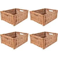 Creative Home 4 x Weidenkorb Aufbewahrungskorb | 40 x