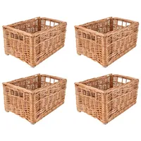 Creative Home 4 x Kleiner Weidenkorb Aufbewahrungskorb | 30