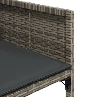 VidaXL 15-tlg. Garten-Essgruppe mit Kissen Grau Poly Rattan