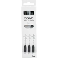 Copic COPIC® Multiliner Fineliner schwarz 0,5 mm, 3 St.