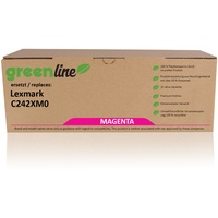 TonerPartner greenline ersetzt Lexmark C242XM0 Tonerkartusche, magenta