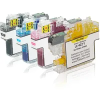 Tintencenter Multipack kompatibel zu Brother LC-422VAL enthält 1xBK, 1xC,